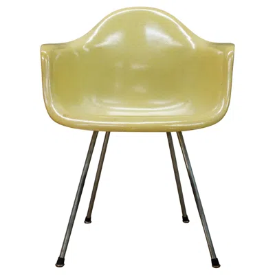 Pre-owned Charles And Ray Eames Vintage 1950s Lemon Yellow Dax Chair Charles+ray Eames Zenith Herman Miller