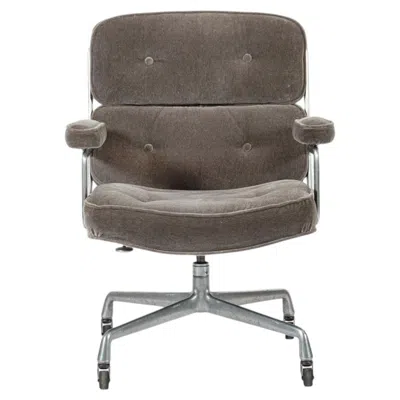 Pre-owned Charles And Ray Eames Vintage Eames Time Life Gray Velvet Office Chair Herman Miller 1978