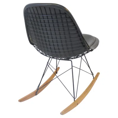Pre-owned Charles And Ray Eames Vintage Eames Wire Rocking Chair For Herman Miller In Brown