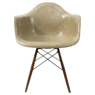 Pre-owned Charles And Ray Eames Vintage Eames / Zenith Paw Swivel Base Armchair, 1940s In Brown