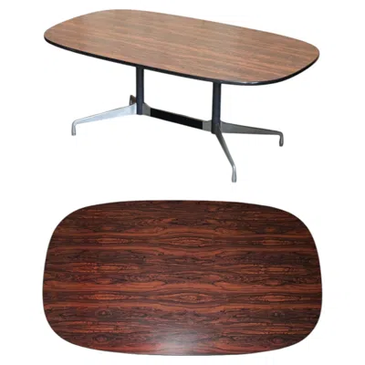 Pre-owned Charles And Ray Eames Vintage Mid Century Modern Herman Miller Eames Hardwood Conference Table In Brown