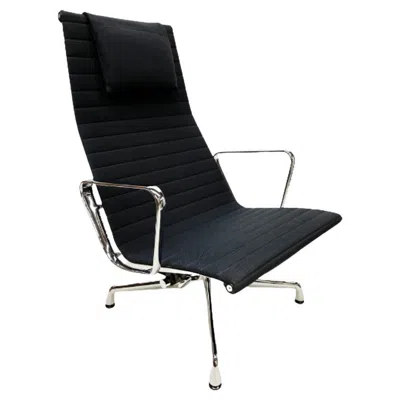 Pre-owned Charles And Ray Eames Vitra Eames Aluminium Lounge Chair, Model Ea124 In Black