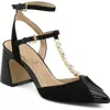 Charles By Charles David Aki Crystal T-strap Pump In Black