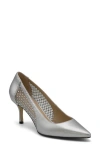 Charles By Charles David Alanna Embellished Pointed Toe Pump In Chrome