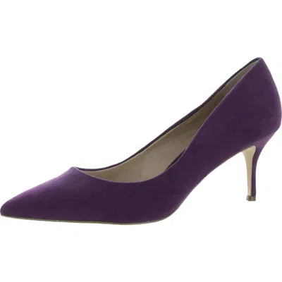 Charles By Charles David Amelia Womens Faux Suede Slip On Dress Heels In Purple