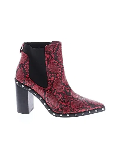 Pre-owned Charles By Charles David Ankle Boots In Burgundy