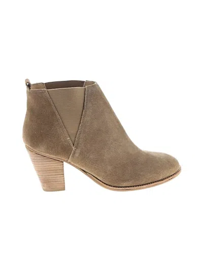 Pre-owned Charles By Charles David Ankle Boots In Tan