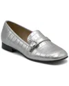 Charles By Charles David Casper Croc Embossed Loafer In Silver Croc