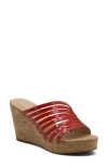 Charles By Charles David Gustavo Wedge Sandal In Hot Red