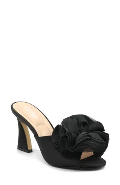 Charles By Charles David Karie Rosette Mule Pump In Black Satin