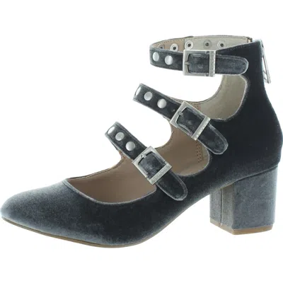 Charles By Charles David Lewis Womens Velvet Block Heel Pumps In Black