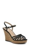 Charles By Charles David Lulu Ankle Strap Platform Wedge Sandal In Black