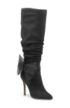 Charles By Charles David Pizzi Pointed Toe Knee High Boot In Black-ms
