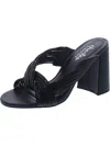 Charles By Charles David Razzle Womens Faux Lather Slip On Heels In Black