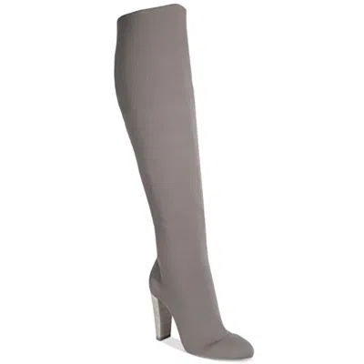 Charles By Charles David Simone Womens Stretch Knit Over-the-knee Boots In Grey