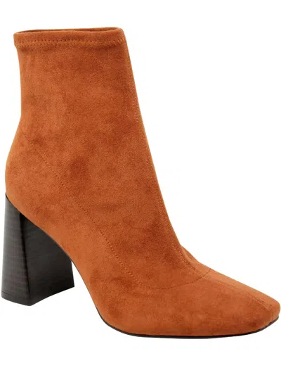 Charles By Charles David Turmoil Womens Microsuede Square Toe Ankle Boots In Brown