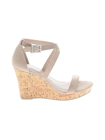 Pre-owned Charles By Charles David Wedges In Tan