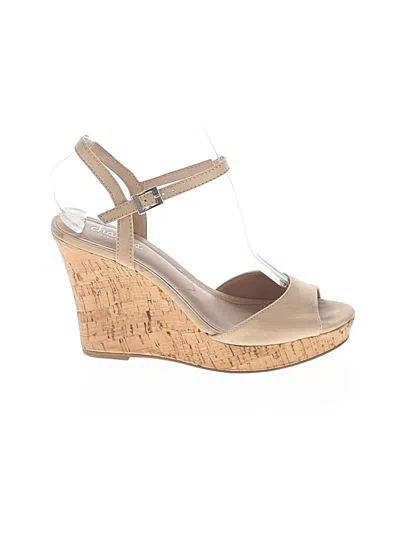 Pre-owned Charles By Charles David Wedges In Tan