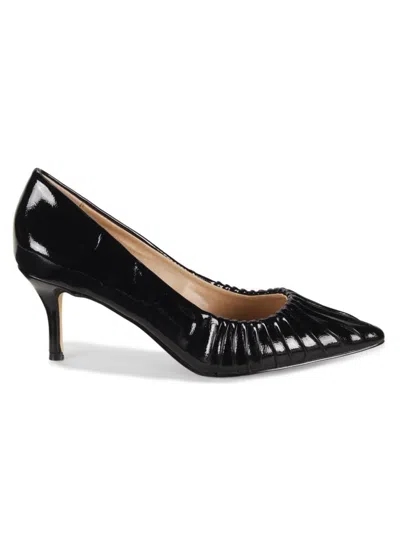 Charles By Charles David Women's Alaine Pleated Patent Pumps In Black