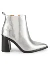 Charles By Charles David Dolores Pointed Toe Bootie In Chrome