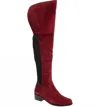 Charles By Charles David Women's Giza Suede Leather Over The Knee Boots In Burgundy In Red
