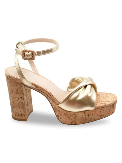 Charles By Charles David Women's Madelina Twisted Block Heel Sandals In Light Gold