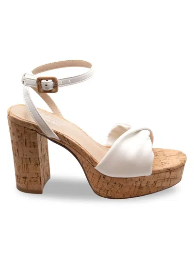 Charles By Charles David Women's Madelina Twisted Block Heel Sandals In White