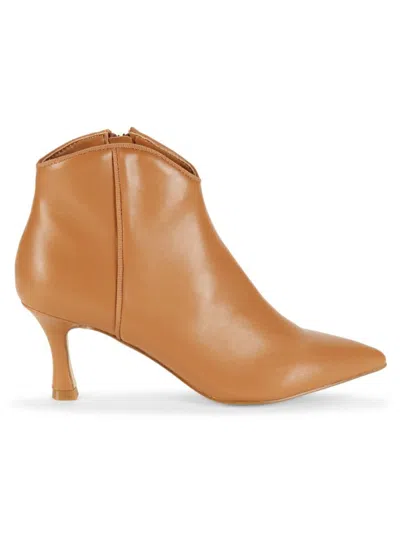 Charles By Charles David Women's Point Toe Spool Ankle Boots In Brown