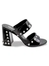 Charles By Charles David Women's Roaring Studded Block Heel Sandals In Black