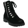 Charles By Charles David Women's Rocky Suede Leather Combat Boots In Black In Black
