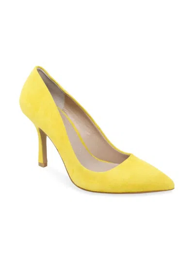 Charles By Charles David Women's Stiletto Heel Suede Pumps In Yellow