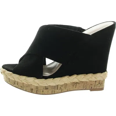 Charles By Charles David Womens Slip On Heeled Wedge Sandals In Multi