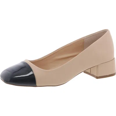 Charles By Charles David Zaria Womens Toe Cap Faux Leather Block Heels