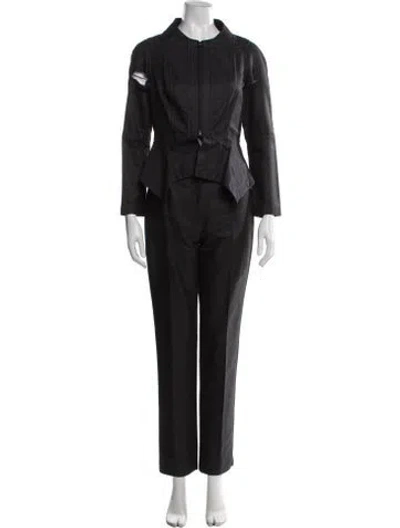 Pre-owned Charles Chang-lima Pant Set In Black