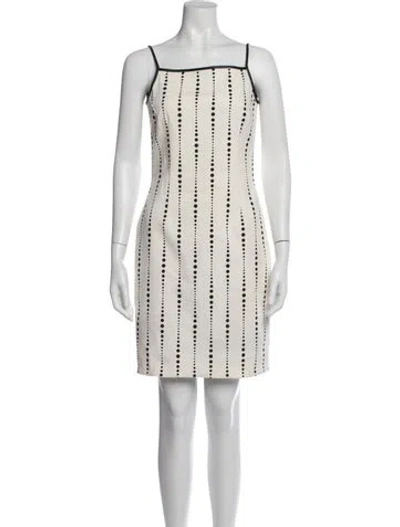 Pre-owned Charles Chang-lima Polka Dot Print Mini Dress In Neutral
