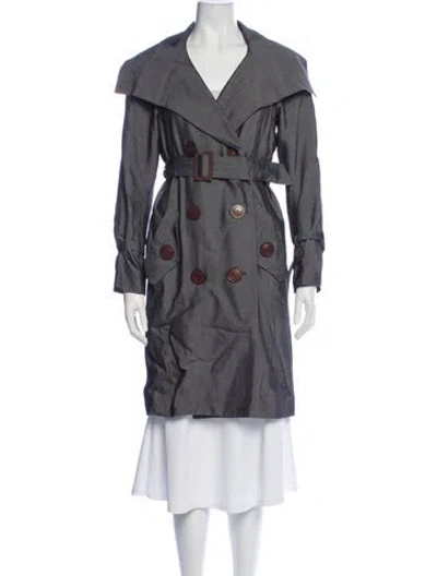 Pre-owned Charles Chang-lima Trench Coat In Gray