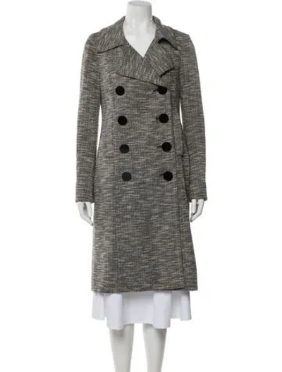 Pre-owned Charles Chang-lima Tweed Pattern Coat In Gray