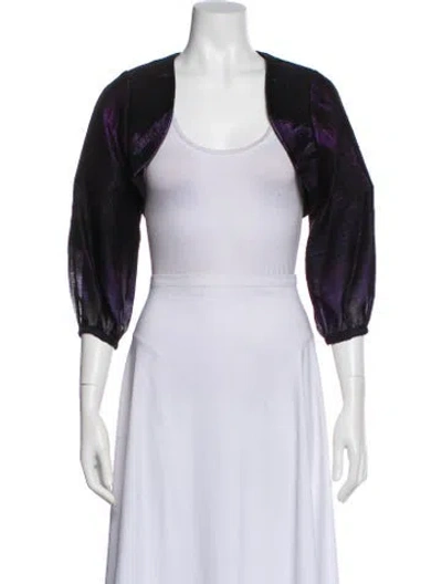 Pre-owned Charles Chang-lima Wool Bolero In Black