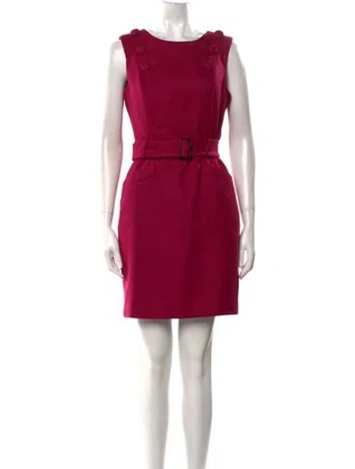 Pre-owned Charles Chang-lima Wool Mini Dress In Purple