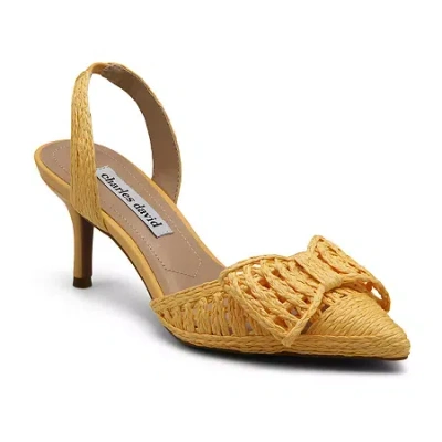 Charles David Agora Womens Pointed Closed Toe Stiletto Heel Pumps In Yellow