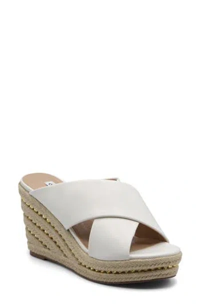 Charles David Cate Espadrille Wedge Sandal In White