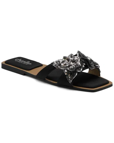 Charles David Charles By  Ordly Satin Sandal In Black