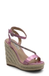 Charles David Chiara Ankle Strap Espadrille Platform Wedge Sandal In Ballerina Pink