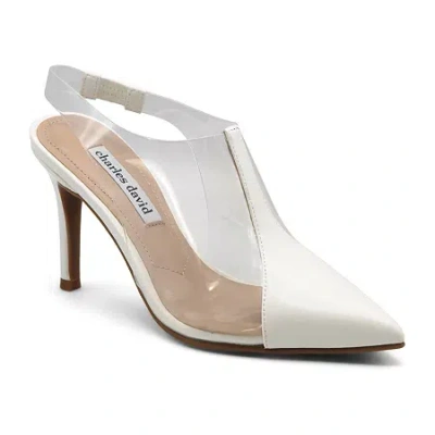 Charles David Gerry Womens Pointed Closed Toe Stiletto Heel Pumps In White