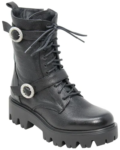 Charles David Hacker Leather Bootie In Multi