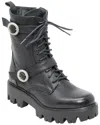Charles David Hacker Leather Bootie In Multi