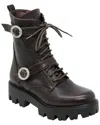 Charles David Hacker Leather Bootie In Brown