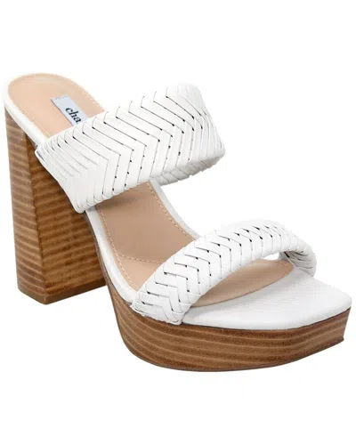 Charles David Intro Leather Sandal In White