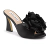 Charles David Kam Womens Round Open Toe Spool Heel Pumps In Black