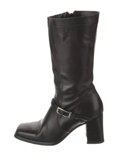 Pre-owned Charles David Leather Boots In Black